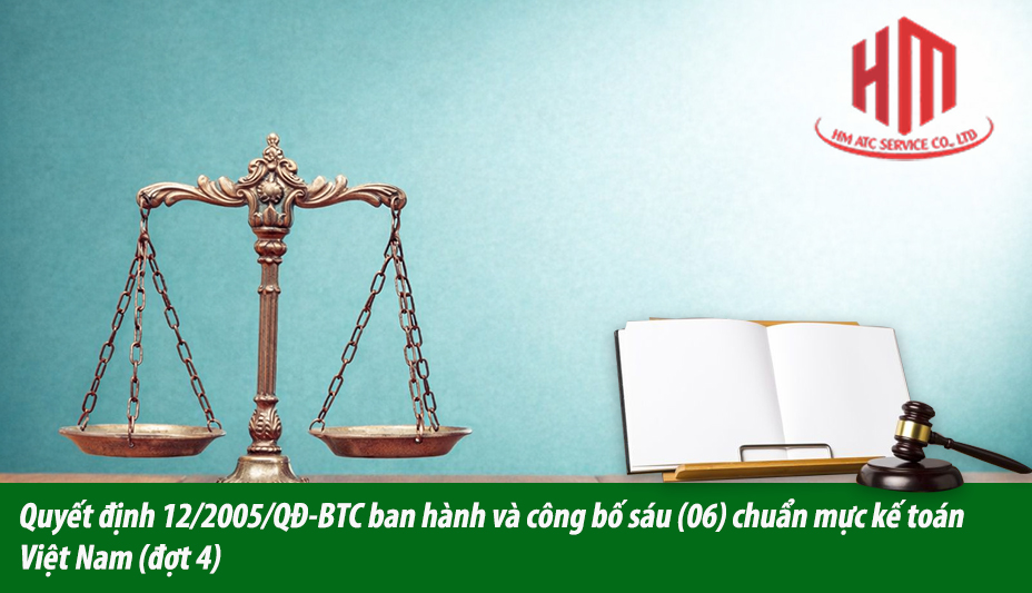 Quyết định 12/2005/QĐ-BTC ban hành và công bố sáu (06) chuẩn mực kế toán Việt Nam (đợt 4)