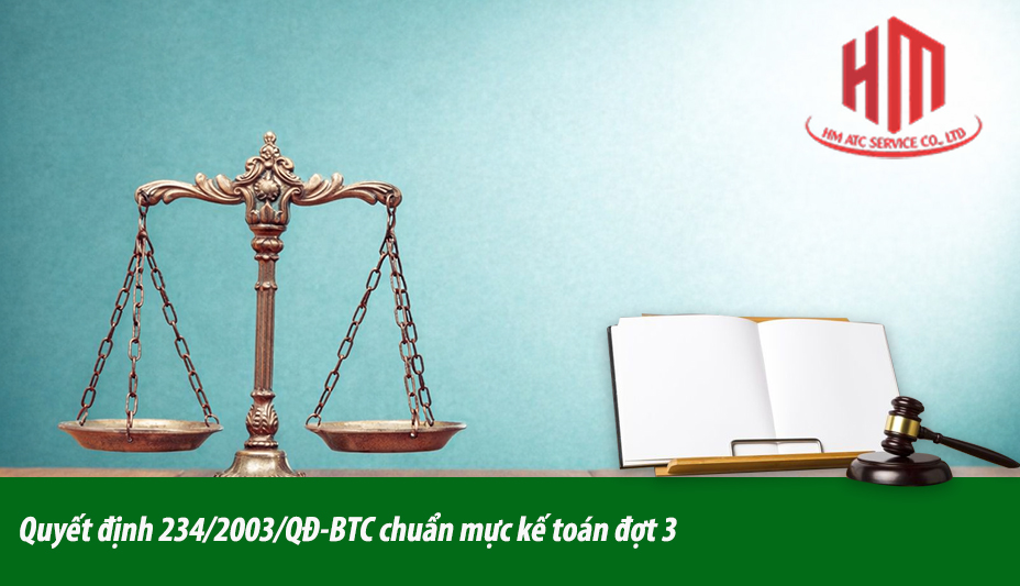 Quyết định 234/2003/QĐ-BTC chuẩn mực kế toán đợt 3