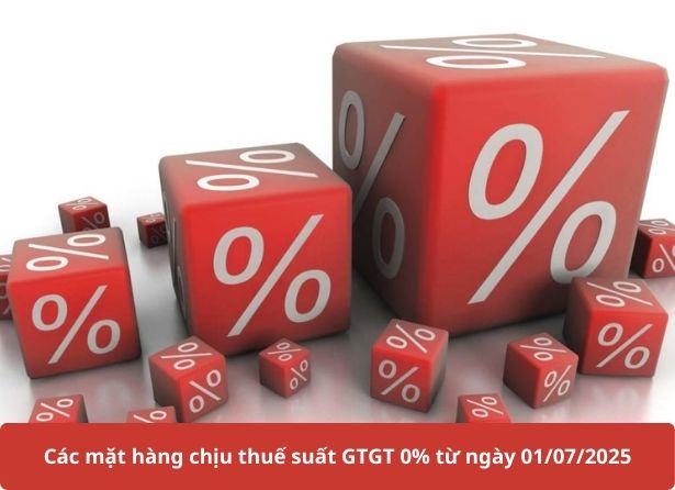 Các mặt hàng chịu thuế suất GTGT 0% từ ngày 01/07/2025