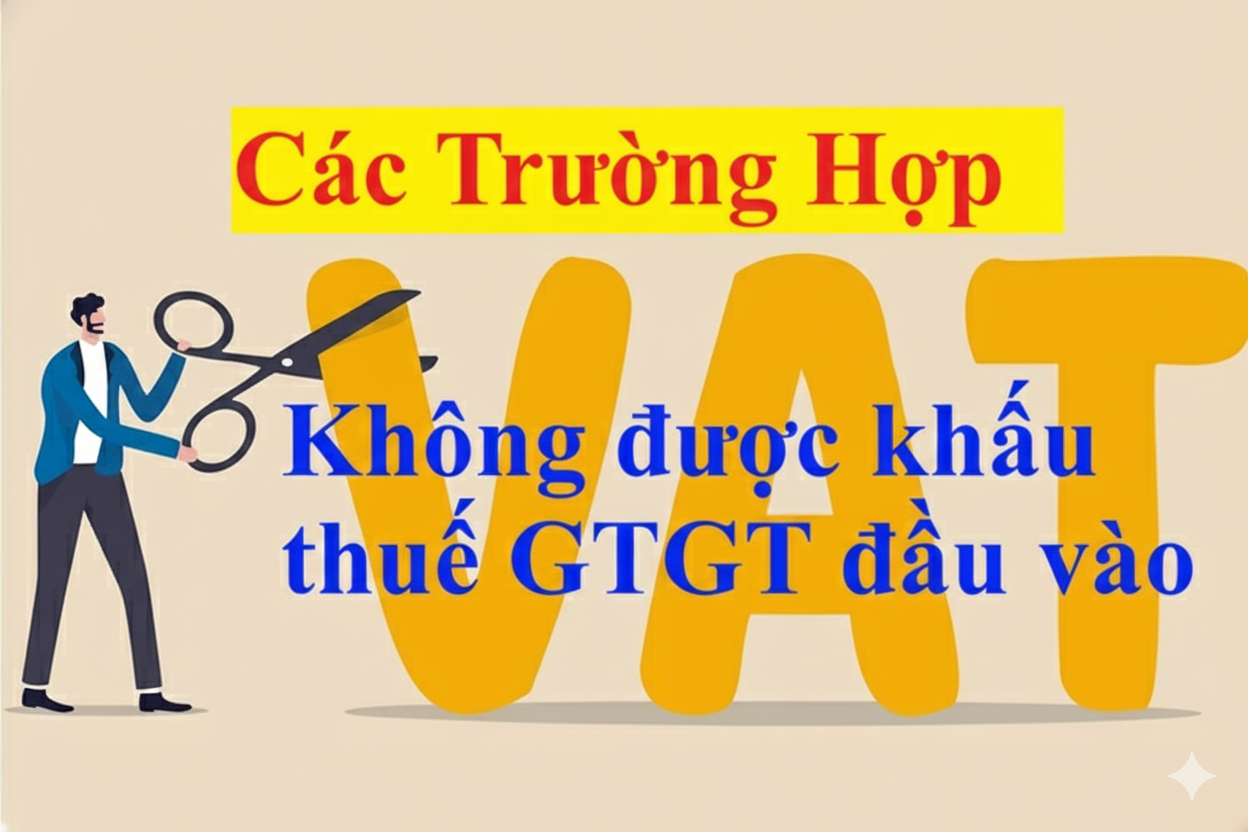 Các trường hợp không được khấu trừ thuế GTGT đầu vào