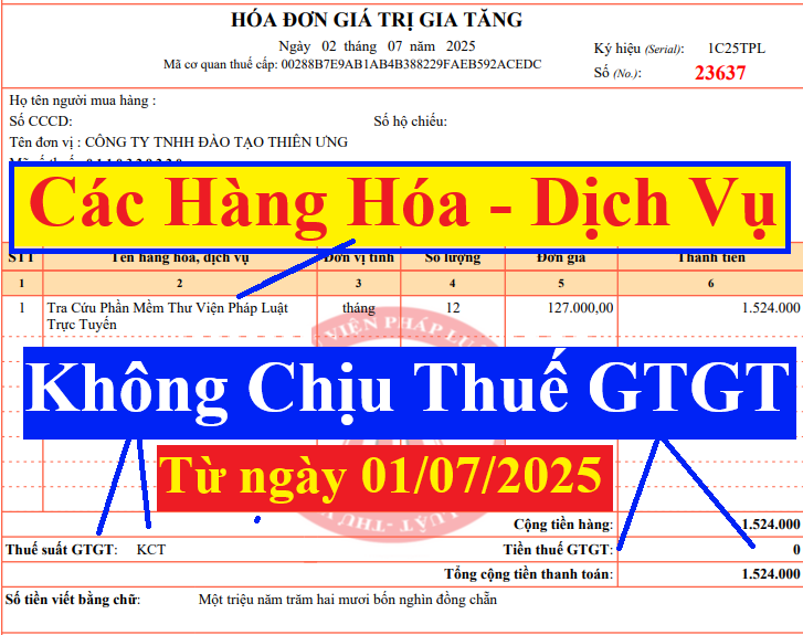 Hàng hóa dịch vụ không chịu thuế GTGT