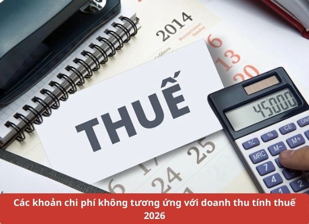 Các khoản chi phí không tương ứng với doanh thu tính thuế 2026