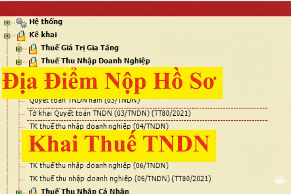 Địa điểm nộp hồ sơ khai thuế TNDN