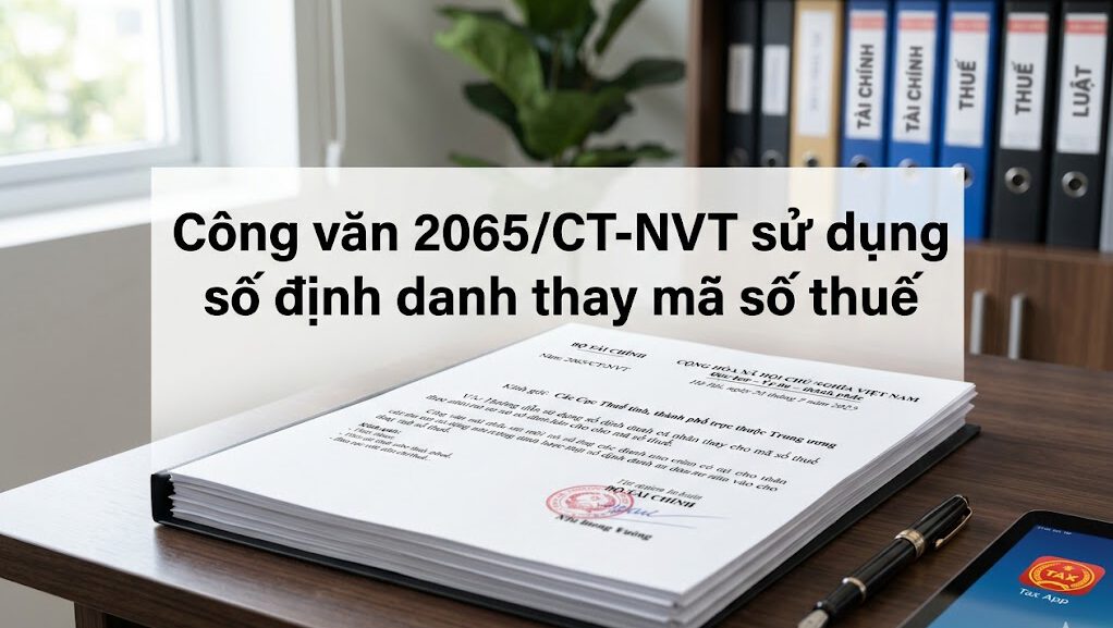 Công văn 2065/CT-NVT sử dụng số định danh thay mã số thuế