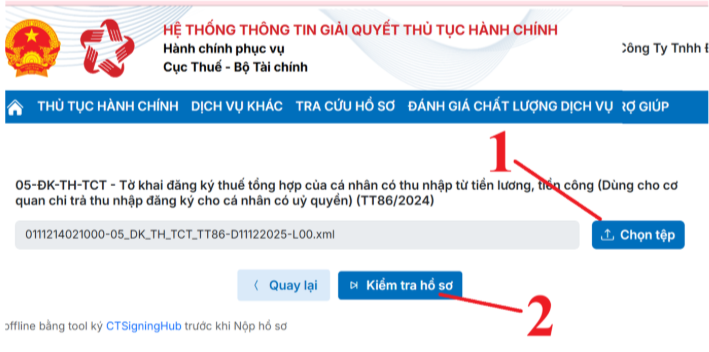 tải hồ sơ