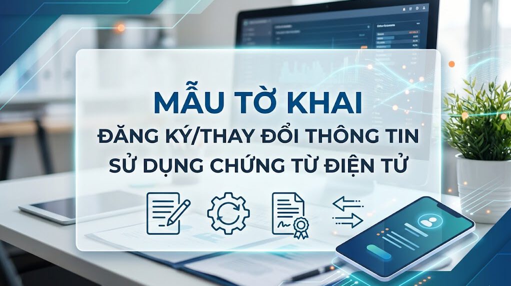Mẫu tờ khai đăng ký/thay đổi thông tin sử dụng chứng từ điện tử