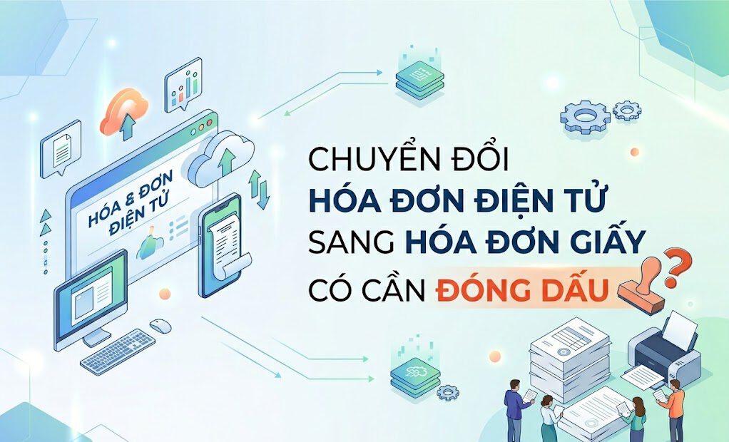 Chuyển đổi hóa đơn điện tử sang hóa đơn giấy có cần đóng dấu