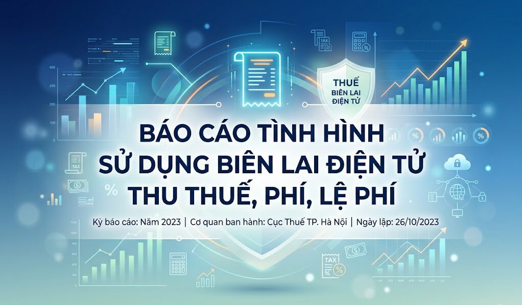Báo cáo tình hình sử dụng biên lai điện tử thu thuế, phí, lệ phí