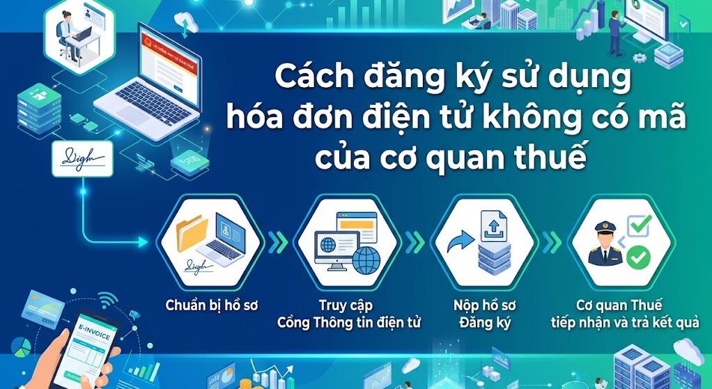 Cách đăng ký sử dụng hóa đơn điện tử không có mã của cơ quan thuế