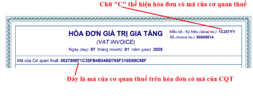 hóa đơn có mã