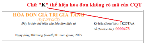 hóa đơn không có mã