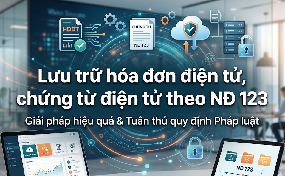 Lưu trữ hóa đơn điện tử, chứng từ điện tử theo NĐ 123