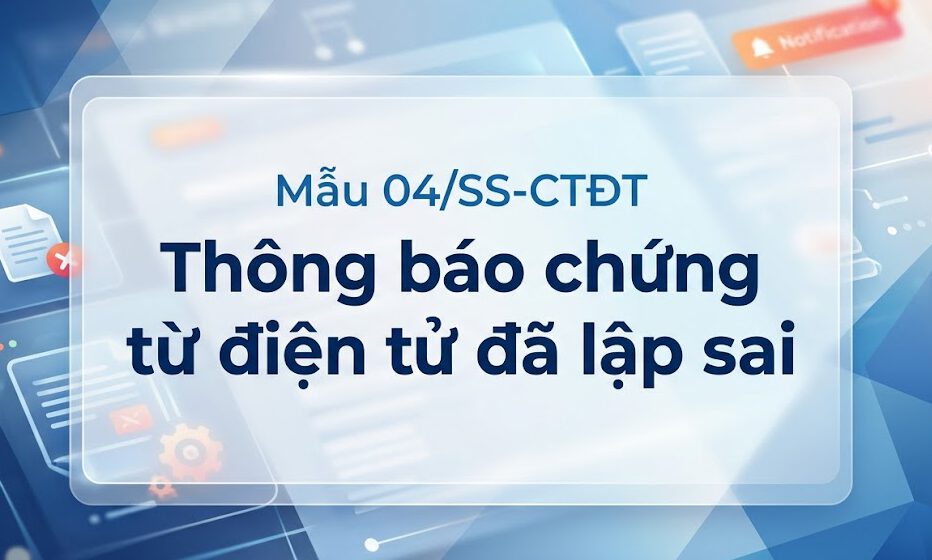 Mẫu 04/SS-CTĐT Thông báo chứng từ điện tử đã lập sai