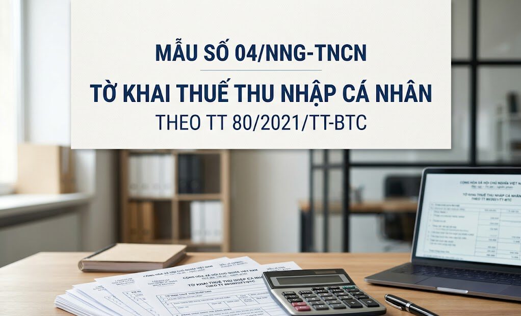 Mẫu số 04/NNG-TNCN Tờ khai thuế thu nhập cá nhân theo TT 80/2021