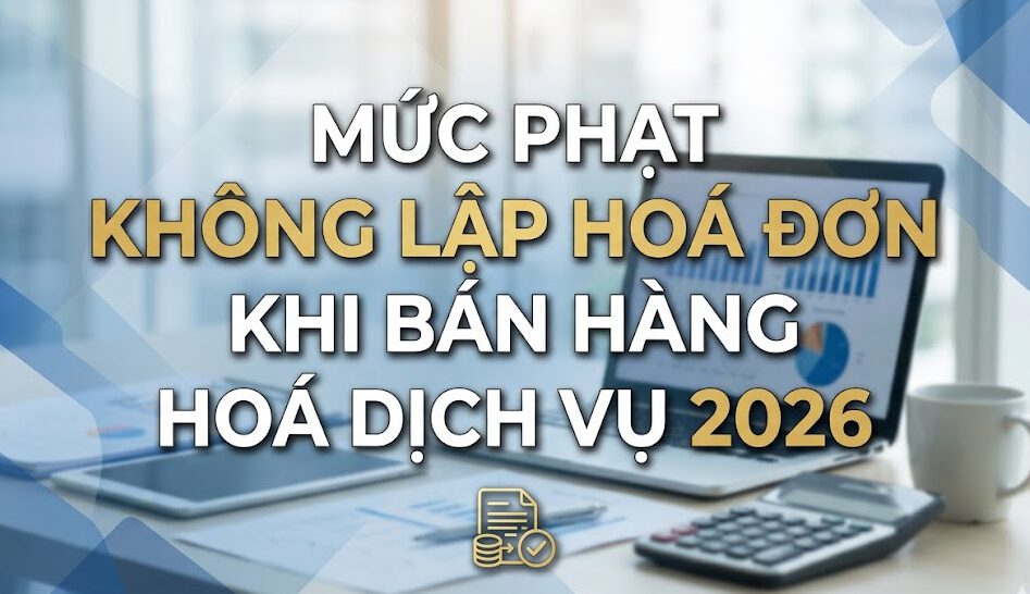 Mức phạt không lập hoá đơn khi bán hàng hoá dịch vụ 2026