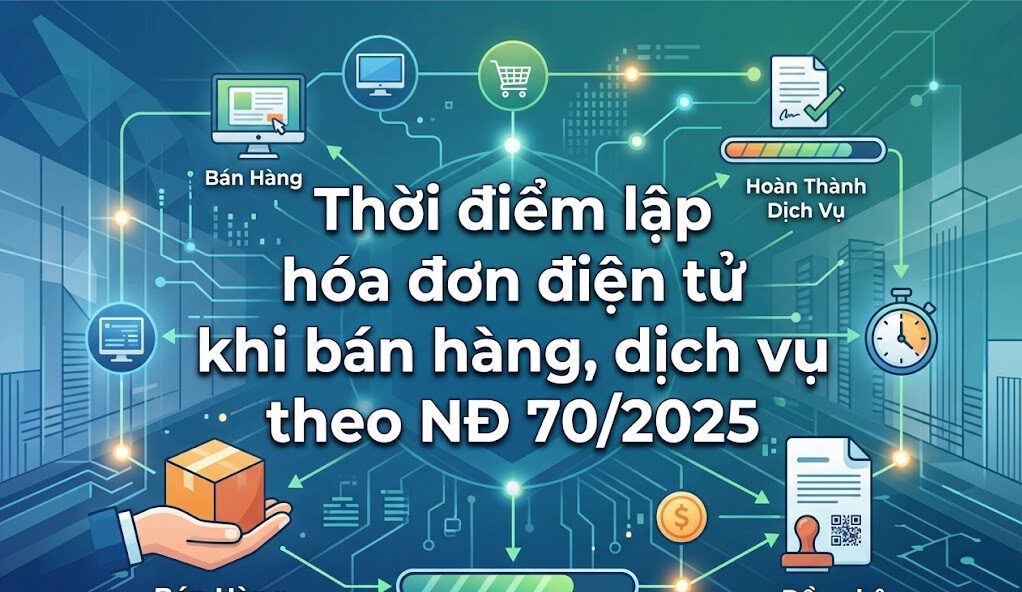 Thời điểm lập hóa đơn điện tử khi bán hàng, dịch vụ theo NĐ 70/2025