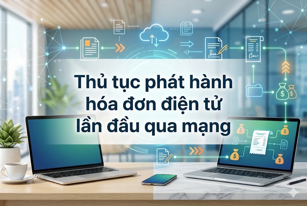 Thủ tục phát hành hóa đơn điện tử lần đầu qua mạng