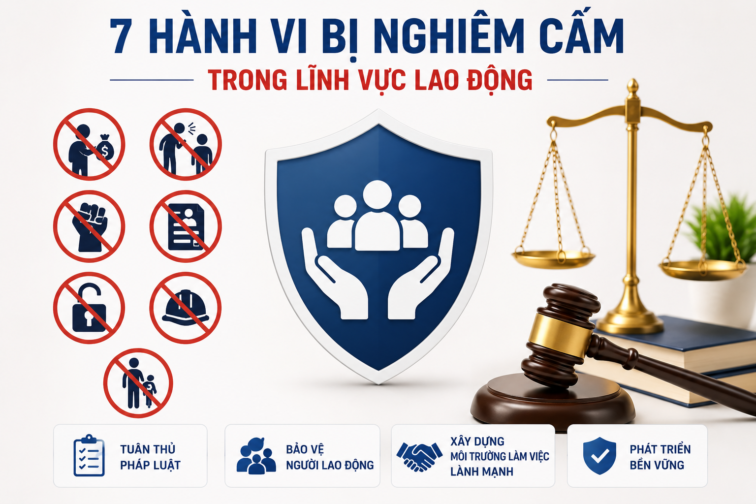 7 hành vi bị nghiêm cấm trong lĩnh vực lao động và Mức phạt vi phạm