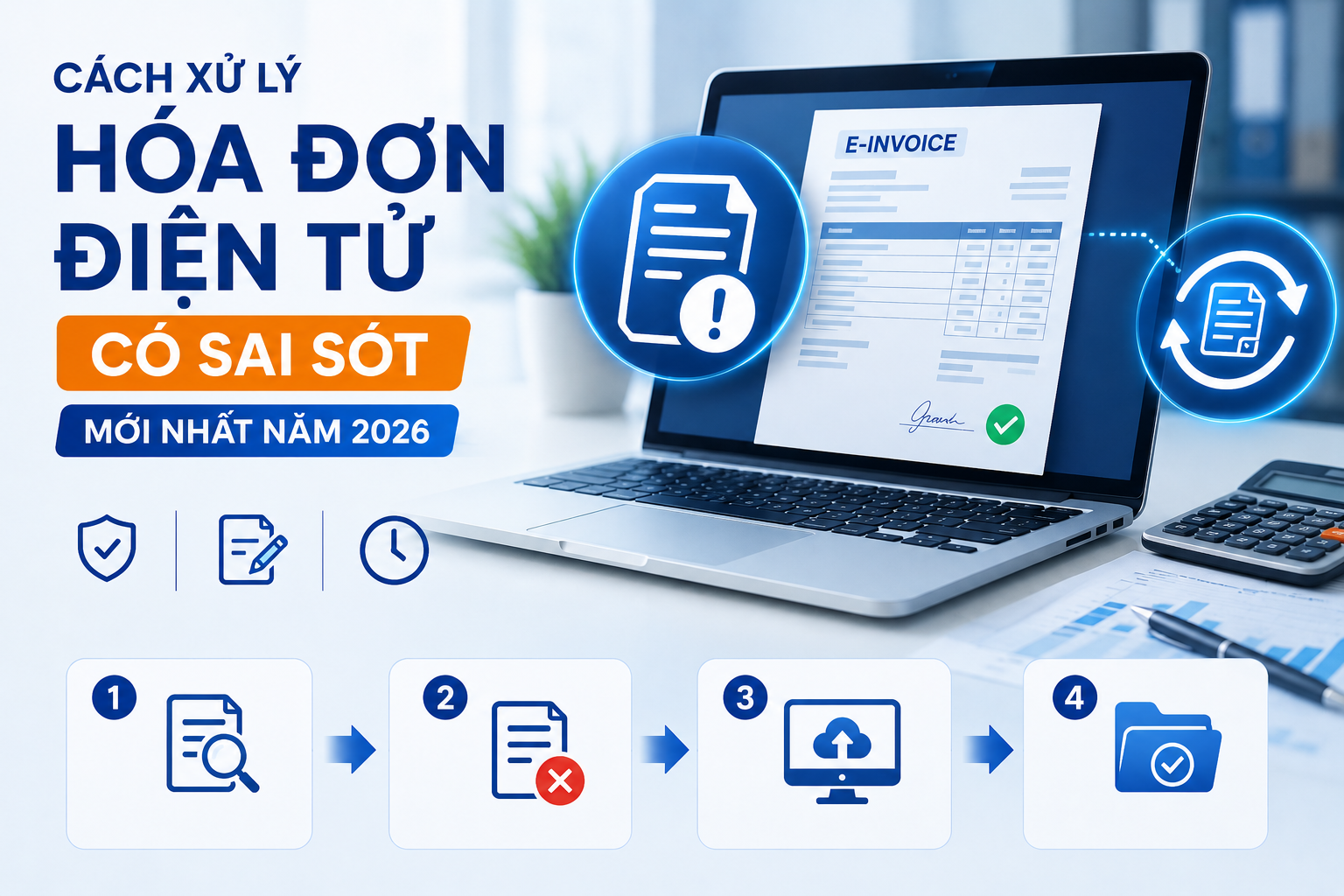 Cách xử lý hóa đơn điện tử có sai sót mới nhất năm 2026
