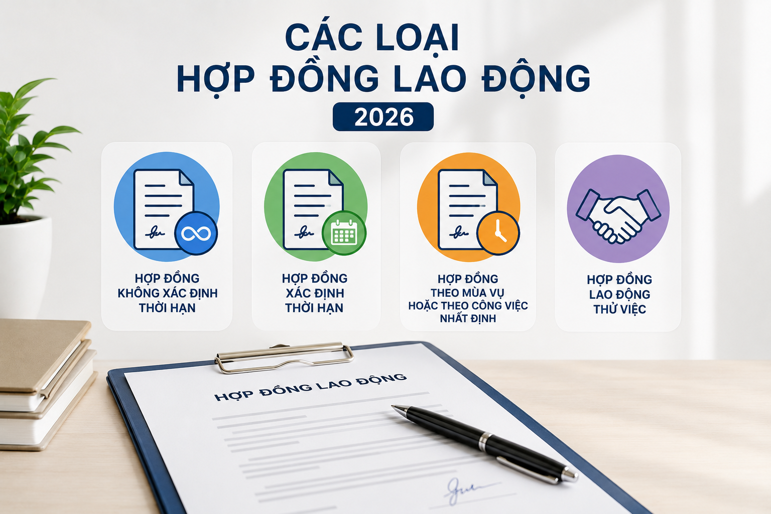 Các loại hợp đồng lao động mới nhất năm 2026