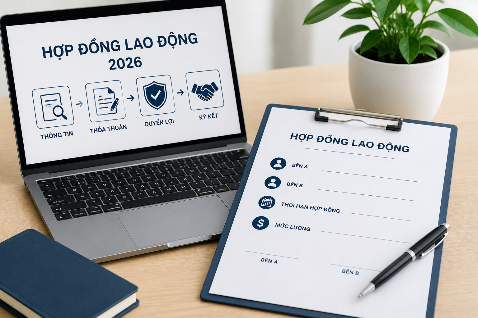 Cách làm hợp đồng lao động cho nhân viên mới nhất năm 2026