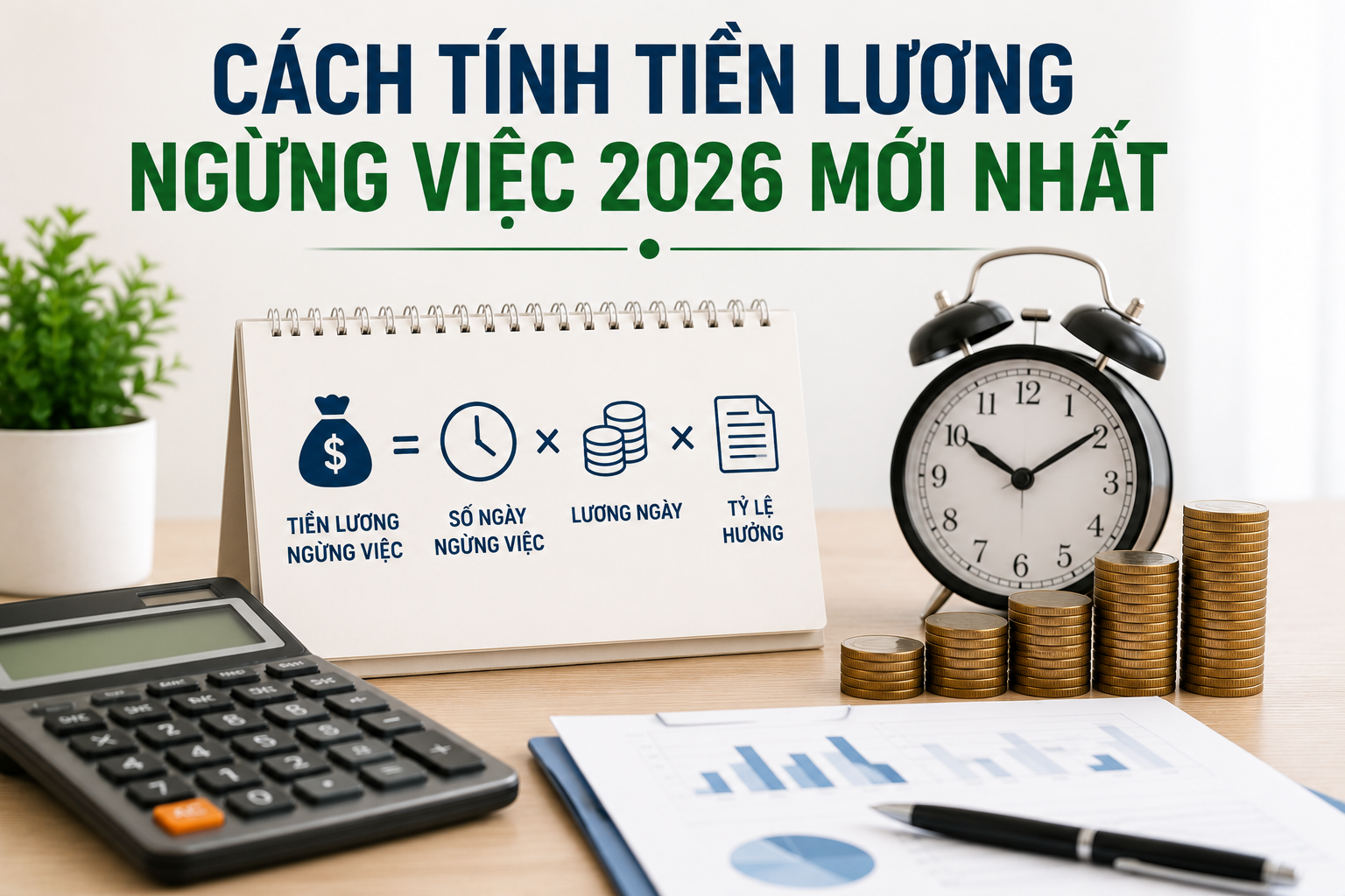 Cách tính tiền lương ngừng việc 2026 mới nhất