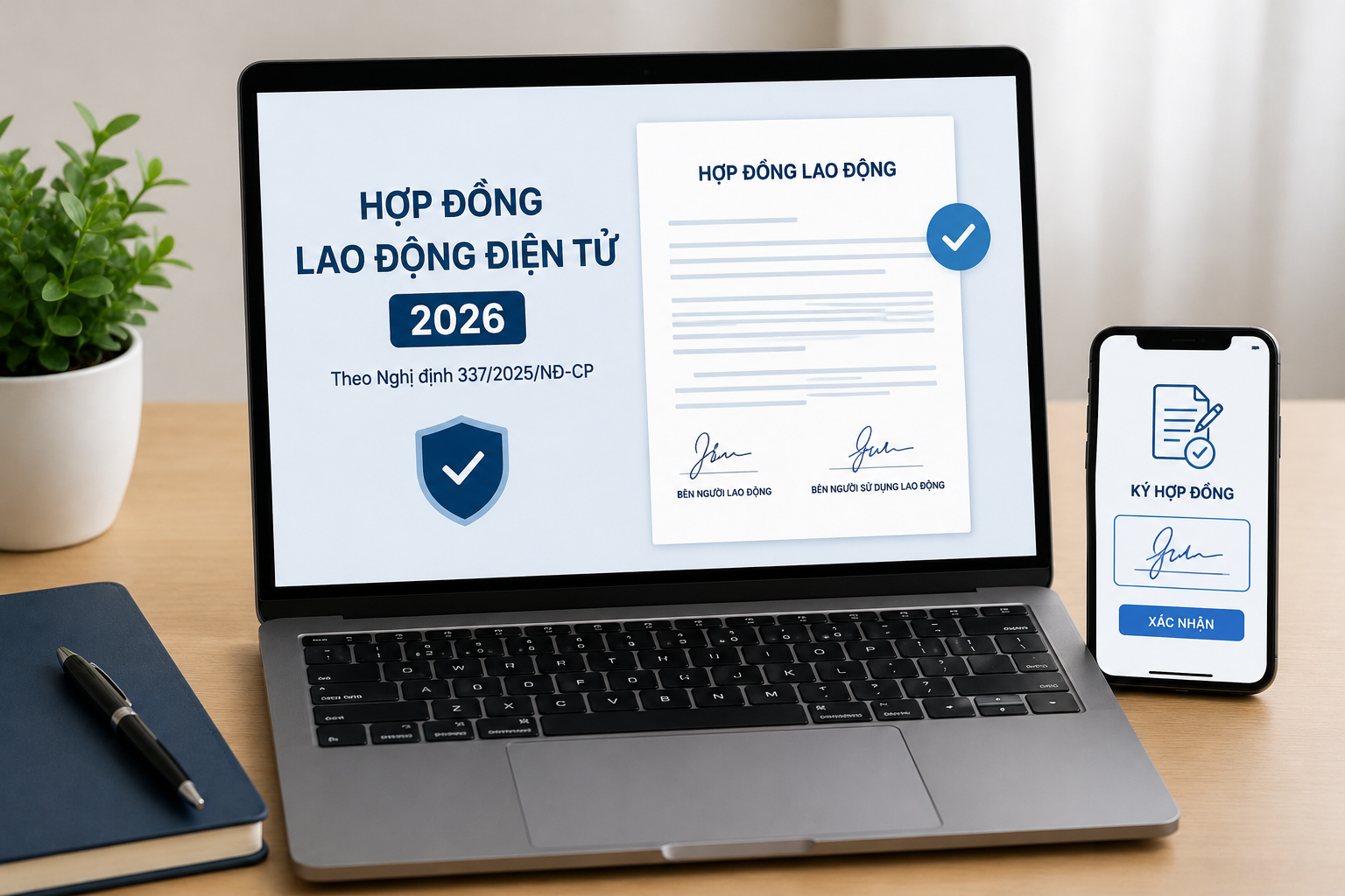 Hợp đồng lao động điện tử 2026 theo Nghị định 337/2025/NĐ-CP