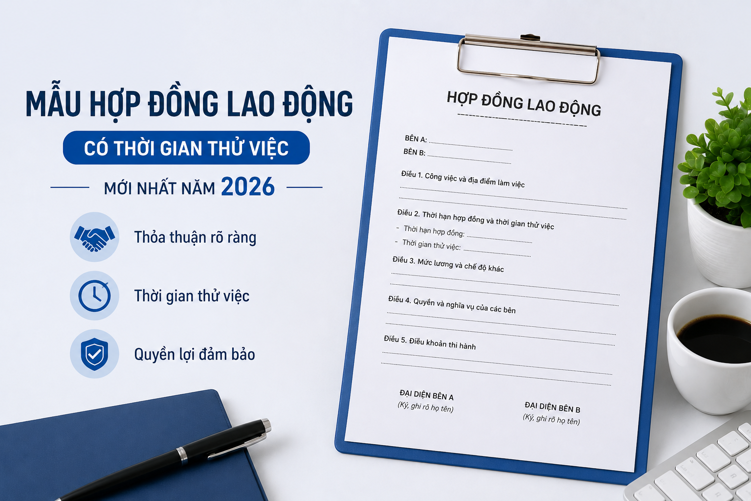 Mẫu hợp đồng lao động có thời gian thử việc mới nhất năm 2026