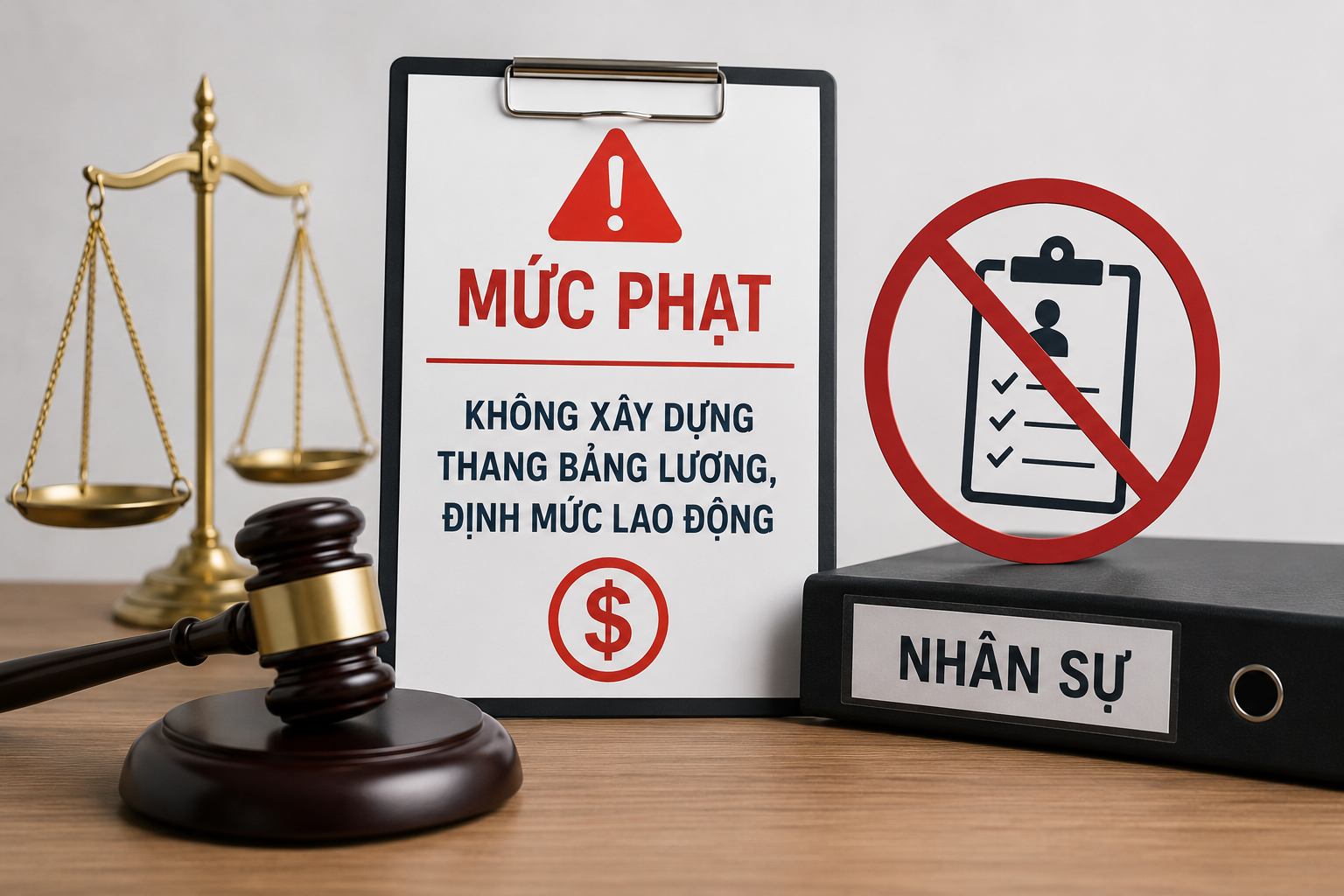 Mức phạt không xây dựng thang bảng lương, định mức lao động