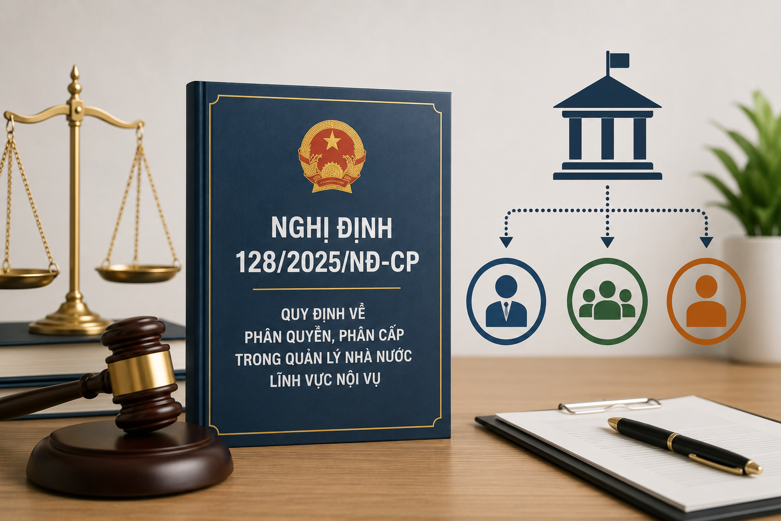 Nghị định 128/2025/NĐ-CP quy định về phân quyền, phân cấp trong quản lý Nhà nước lĩnh vực nội vụ.