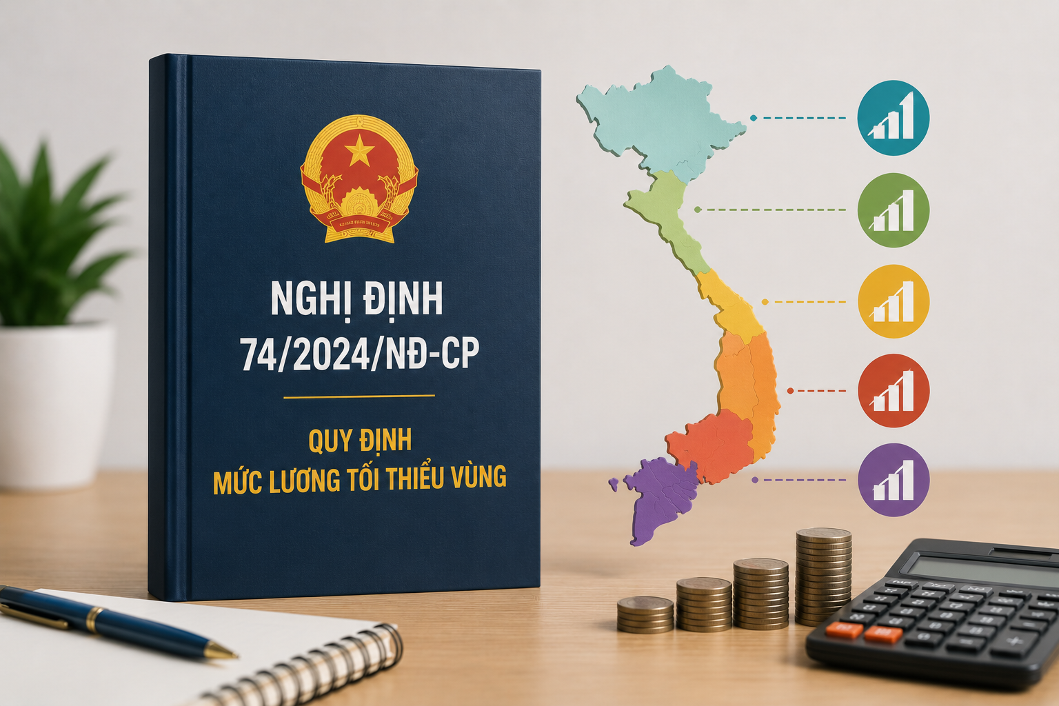 Nghị định 74/2024/NĐ-CP quy định mức lương tối thiểu vùng