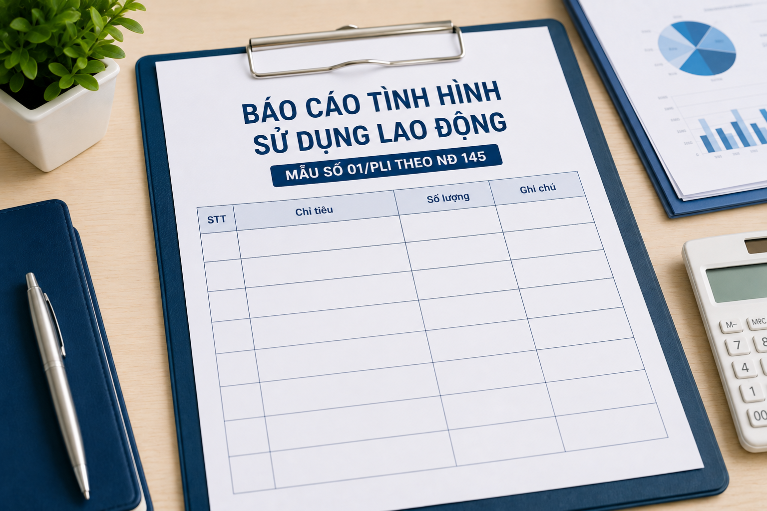 Báo cáo tình hình sử dụng lao động Mẫu số 01/PLI theo NĐ 145