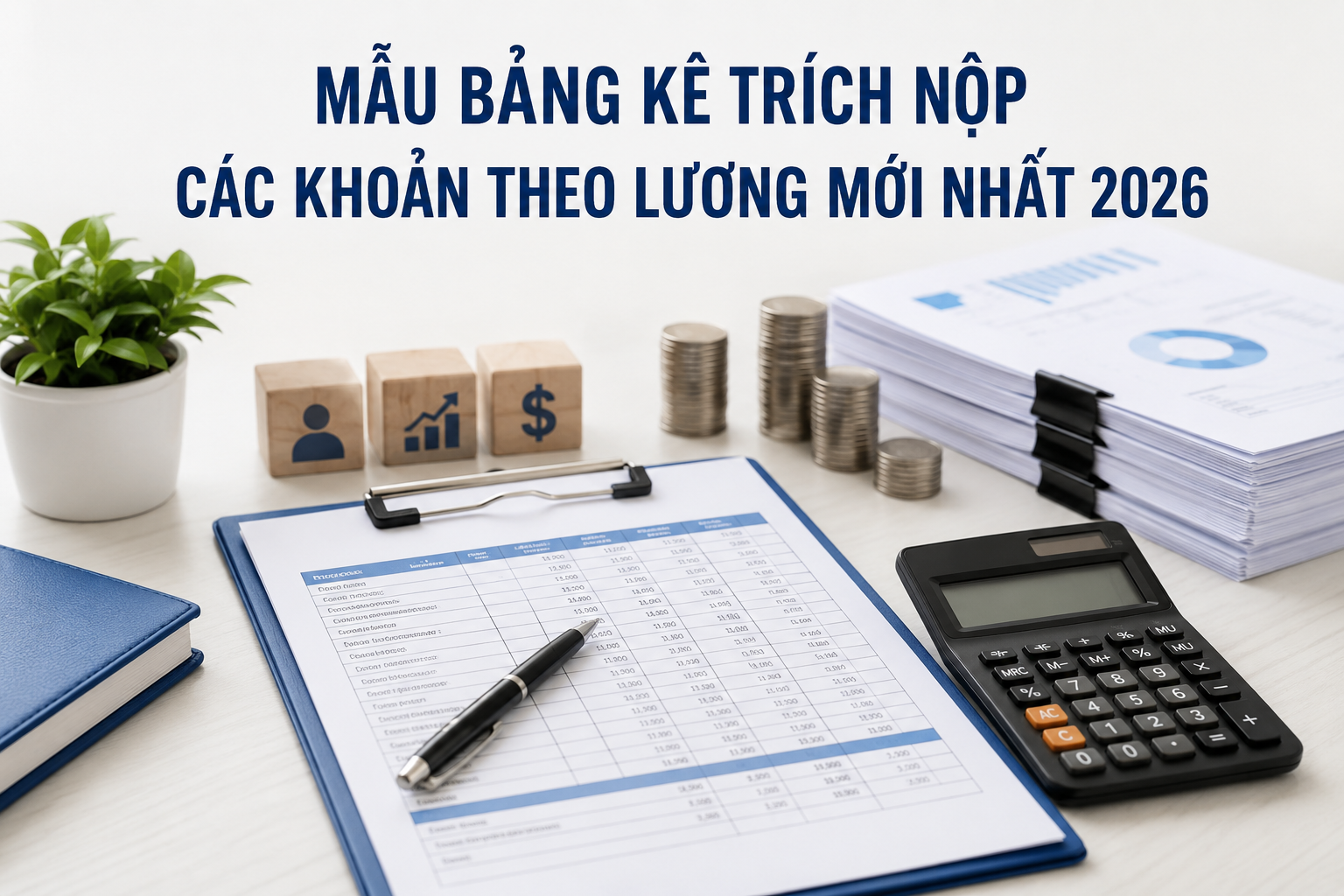 Mẫu Bảng kê trích nộp các khoản theo lương mới nhất 2026