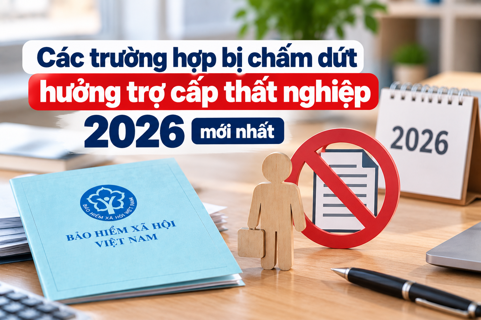 Các trường hợp bị chấm dứt hưởng trợ cấp thất nghiệp 2026